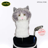 GRAY& WHITE CAT Golf Headcover