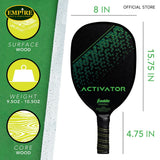 FRANKLIN Activator Wood Paddle - Green-PICKLE RACKET