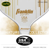 FRANKLIN Franklin Signature Pro Series 13mm - White/Gold-PICKLE RACKET