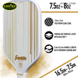 FRANKLIN Franklin Signature Pro Series 13mm - White/Gold-PICKLE RACKET