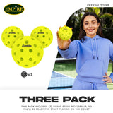 FRANKLIN Quiet Pickleballs - Optic - 3 Pack Vellum-PICKLEBALLS