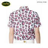LM M S/S PINK LEOPARD SHIRT