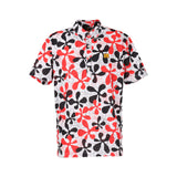 LoudMouth -Men's Short Sleeve Shirt Fire Coral White