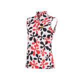 LoudMouth - Women's Sleeveless Shirt Fire Coral White
